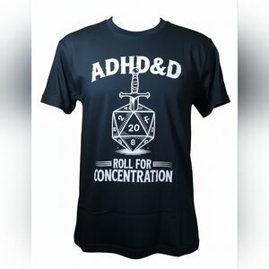 Black ADHD&D Graphic T-Shirt